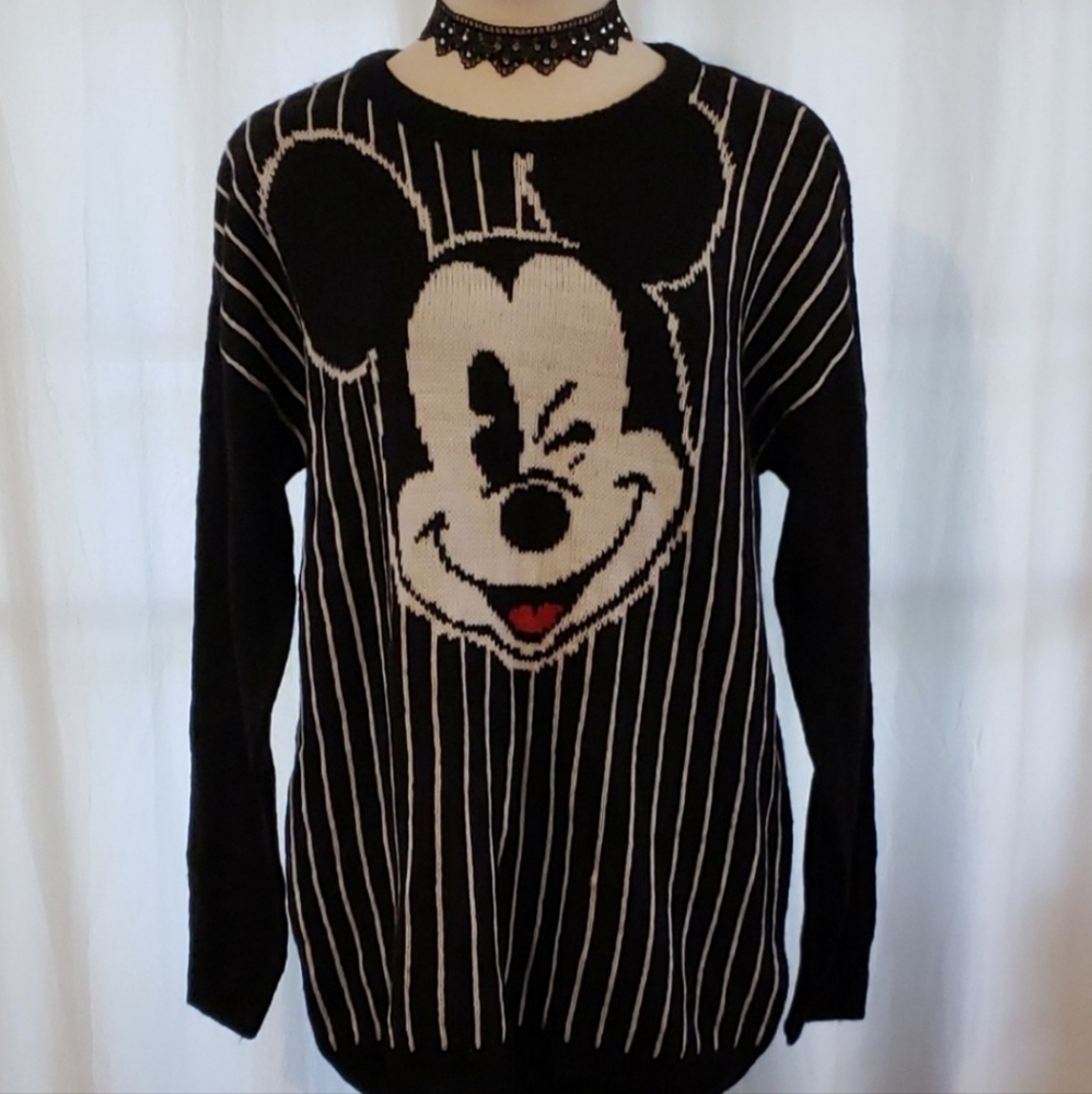 Disney Micky Mouse Oversized Knit Sweater H&M Womens Size Small
